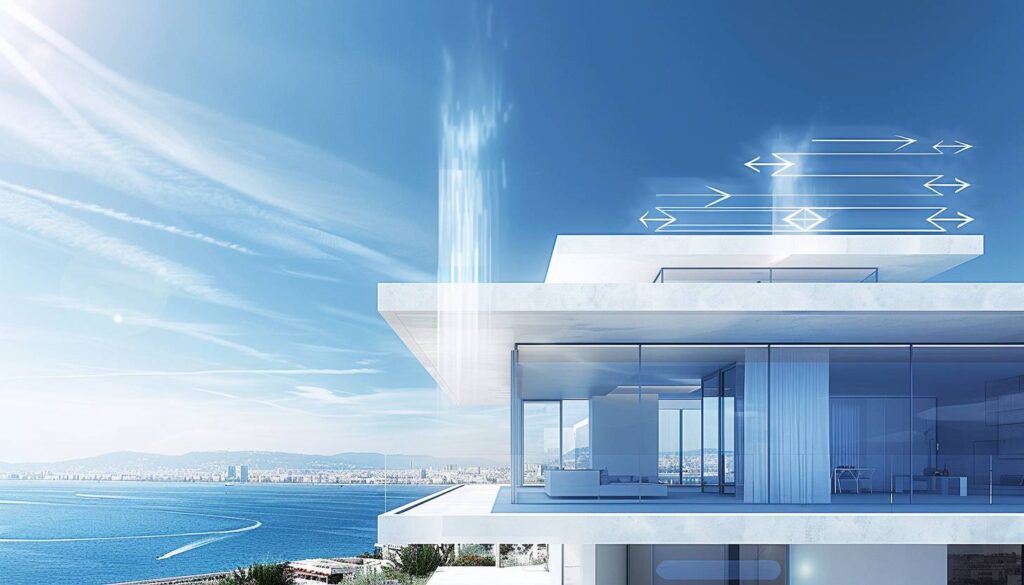 Maison à Marseille avec système de filtration d'air en toiture purifiant l'air intérieur