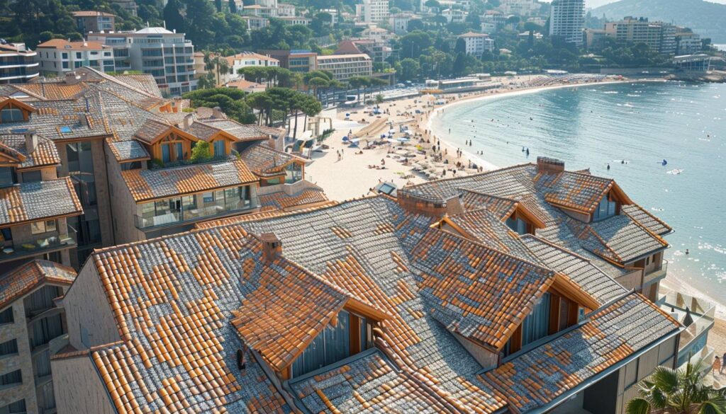 Complexe hôtelier avec tuiles antibruit offrant une isolation sonore parfaite en zone touristique animée